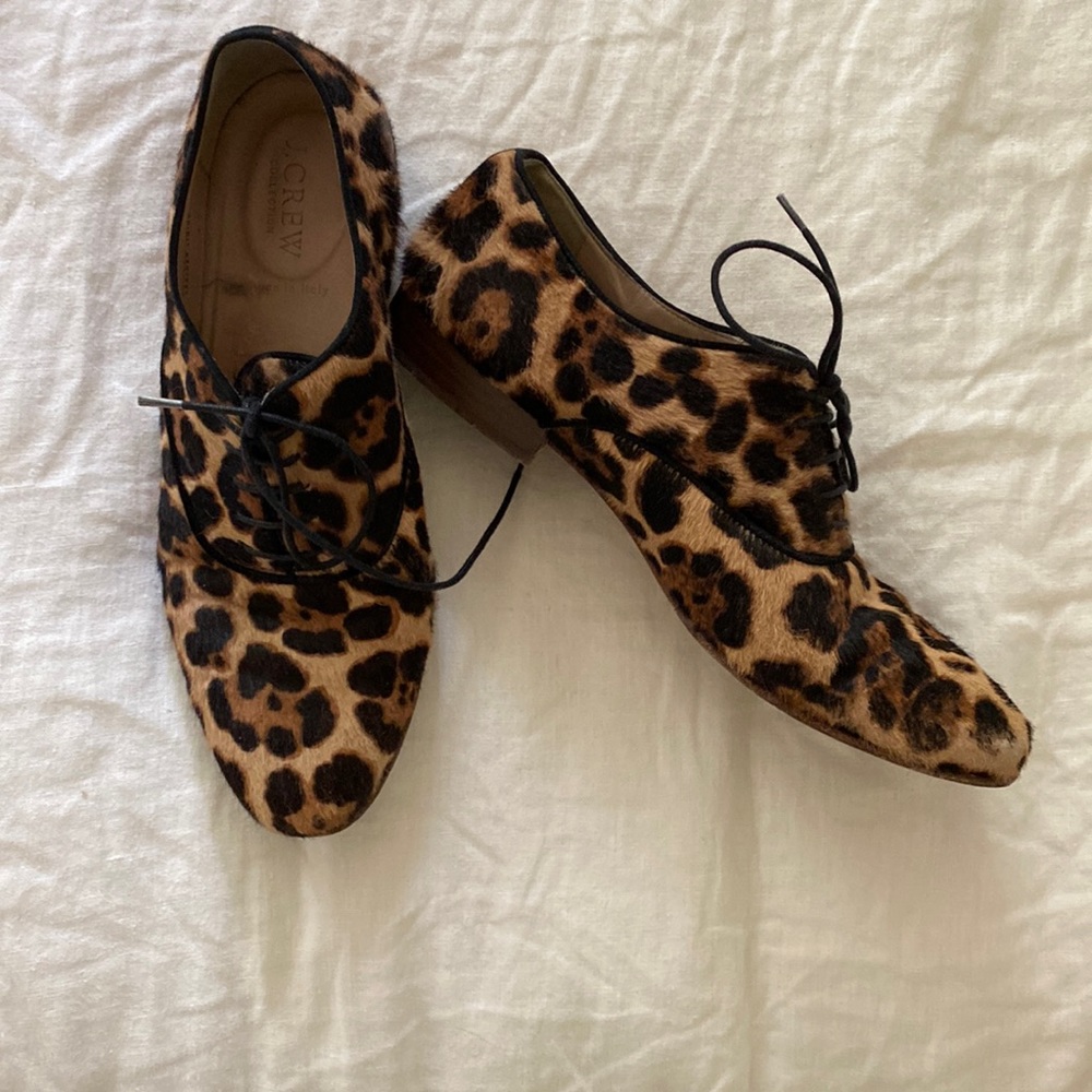 J.Crew calf hair loafers